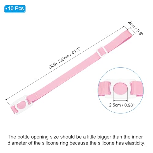 Image of PATIKIL Water Bottle Lanyard, Adjustable Holder Shoulder Strap with Ring Buckle Carrier Clips for Walk Outdoor