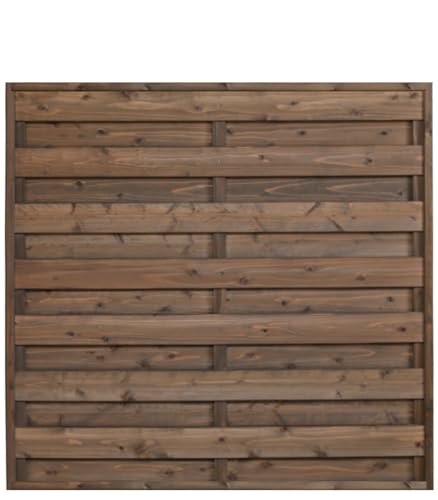 WOODPRO 枠付き フェンス 目隠し【4方枠】幅169cm×高さ118cm×奥行5.2cm DB(ダークブラウン)色 横幅は1cm単位でオーダー可 ウッドフェンス 木製 ボーダー 国産杉 重さ約11.1kg 受注生産