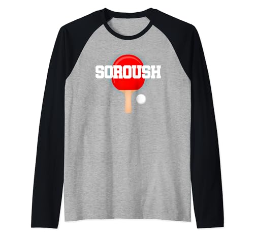 Photo de Soroush Name Raquette de tennis de table pour garçon Manche Raglan