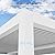 PURPLE LEAF Outdoor Louvered Pergola 11' x 13' White Aluminum Pergola with Roller Blind Adjustable Rainproof Gazebo for Patio Deck Garden, 1 Long Side
