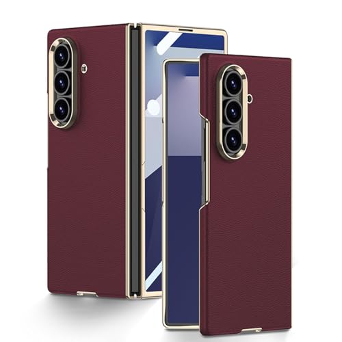 For Samsung Galaxy Z Fold 7pdCbLP[XAXōȃrWlXU[Jo[AKXXN[YیP[Xt,Red