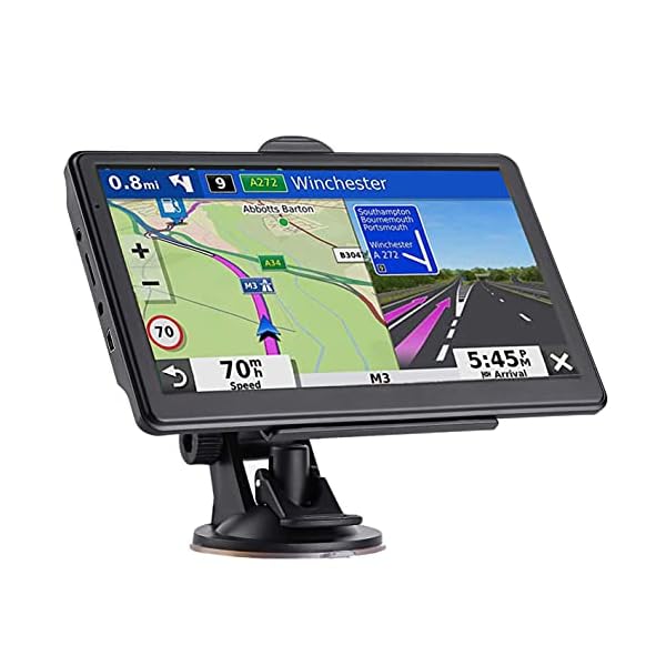 GPS Navigator for Car, Latest 2024 Map 7 inch Touch Screen Car GPS 256-16GB, Voice Turn Direction Guidance, Support Speed and Red Light Warning, North America Lifetime map Free Update