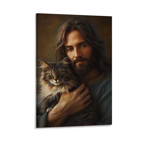 Poster catholique rétro de Jésus pour déco de chambre