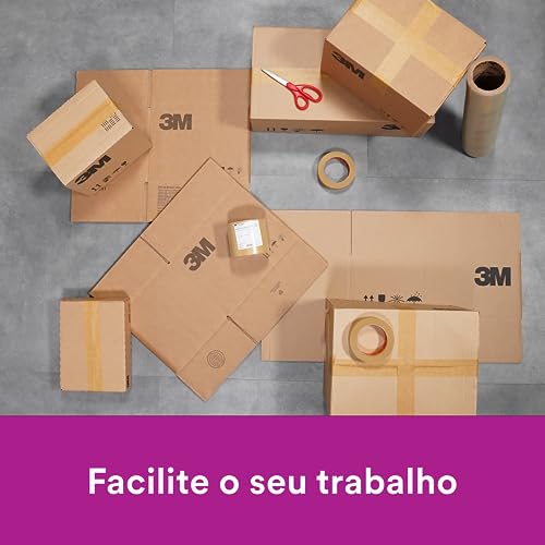 Tartan, 3M, Fita de Empacotamentode Papel Crepado, 32 mm x 50 m, 3 unidades