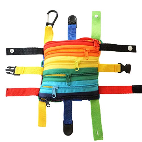 SENSORY4U Buckle Pillow Sensory Fine Motor Development Toy Activity Plushie - OT Therapy Tool Threading Counting Latches Zipper Skills - Image 4