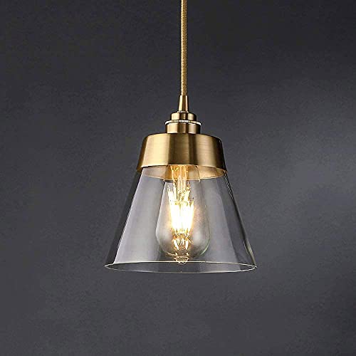 Lámpara colgante E27 de vidrio transparente para iluminar mesas de comedor 2