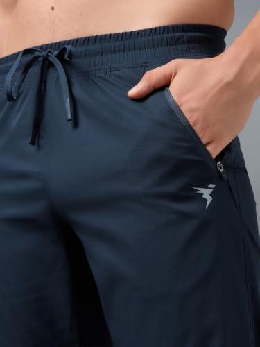 Image of TECHNOSPORT Mens Woven Regular Fit Activewear Joggers for Running, Gym, Sports and Regular Use Stretchable, Colorblock and Antimicrobial