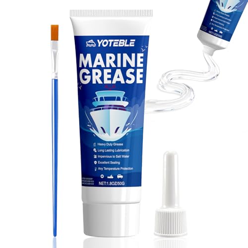 Marine Grease Tube Waterproof High Temp Marine Wheel Bearing Grease Extreme Pressure Protection High Performance Multi-Purpose for Steering Cables Throttle and Shift Cables 50g