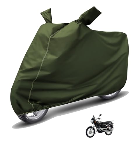 Image of Auto Hub Waterproof Bike Cover Compatible with Bajaj Boxer Dustproof, UV Protection Two Wheeler Bike Boxer Cover - Green
