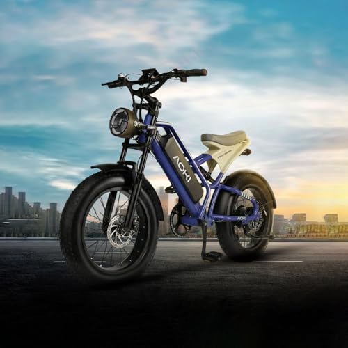 Image of Aoki Street Mamba Electric Bicycle | 48V 250W Motor | 105km Range | 15.8Ah Removable Battery | Dual Suspension | Colour LCD | NFC Smart Unlock | Midnight Blue