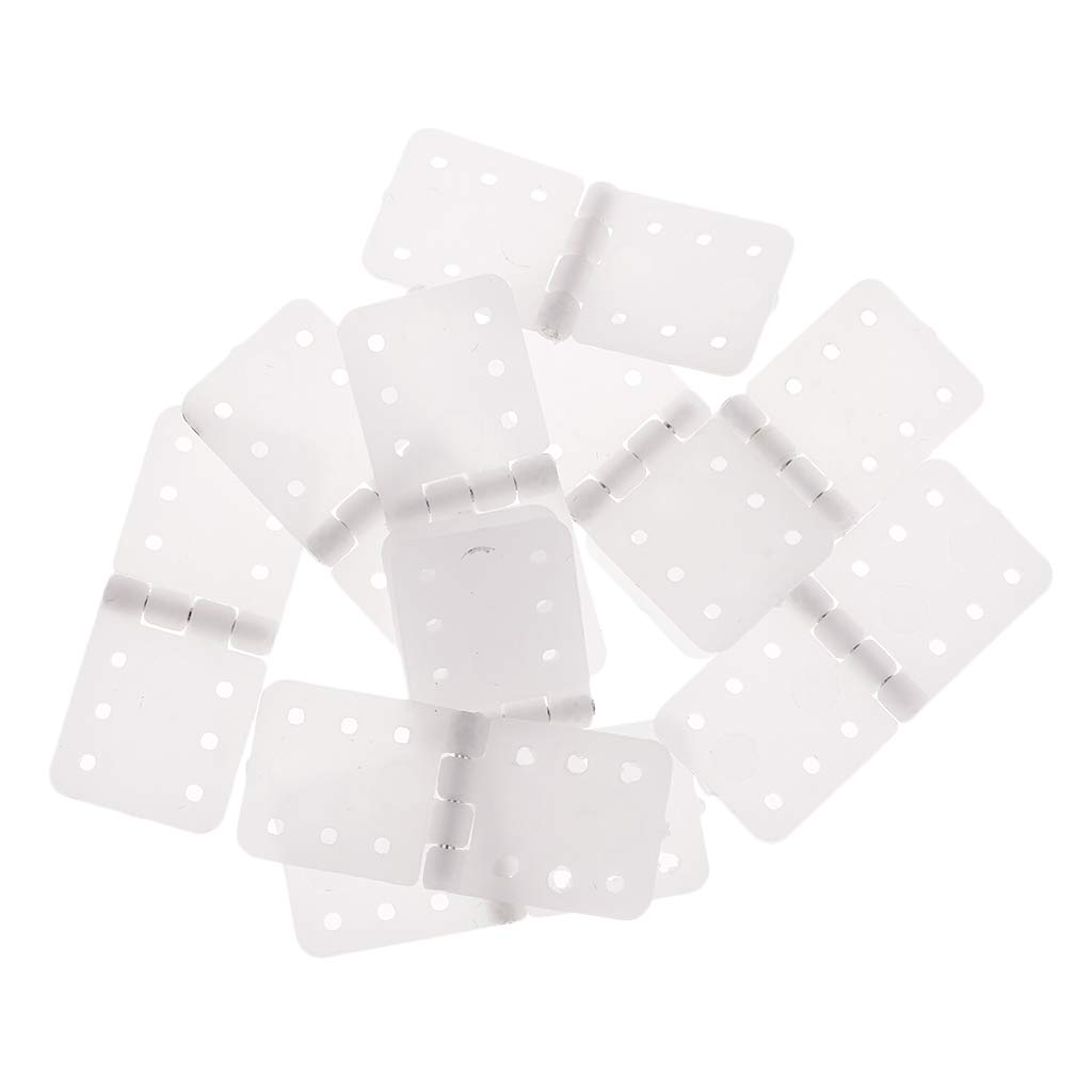 10 Cerniere In Plastica Sinistra Per Aerei Ed Elicotteri RC - Ricambi Modellismo