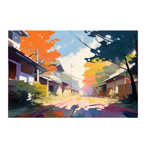 Poster 50x50 GAEKKO Couleurs de ville dispersées art mural contemporain sans cadre photo