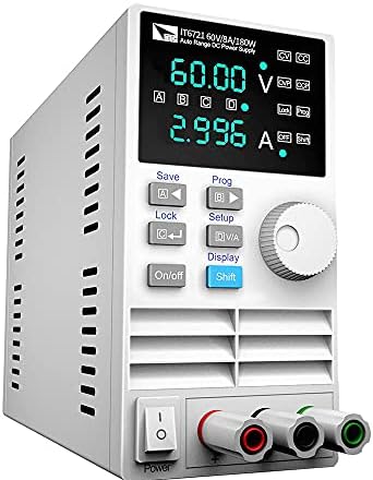 ITECH Variable DC Power Supply 60V/8A/180W Lab Bench Power Supply Adjustable with Memory Function CC & CV Coarse and Fine Adjustments IT6721