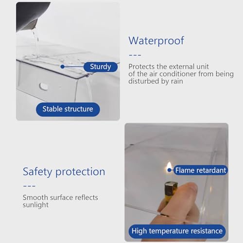 Auvent pare-soleil en polycarbonate et protection climatiseur extérieur