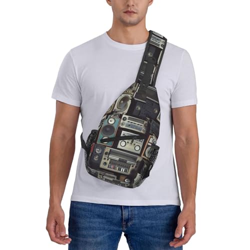 Mochila cruzada de pecho para hombre y mujer, estilo vintage miniatura 7