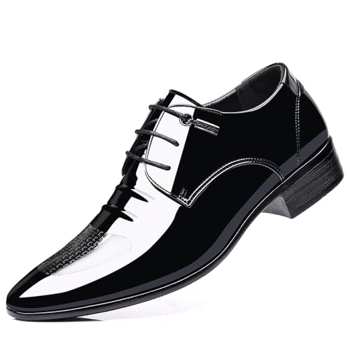 Men's Dress Shoes Business Classic Formal Derby Lace-up Shoes Oxford Shoes Patent Leather Tuxedo Shoes