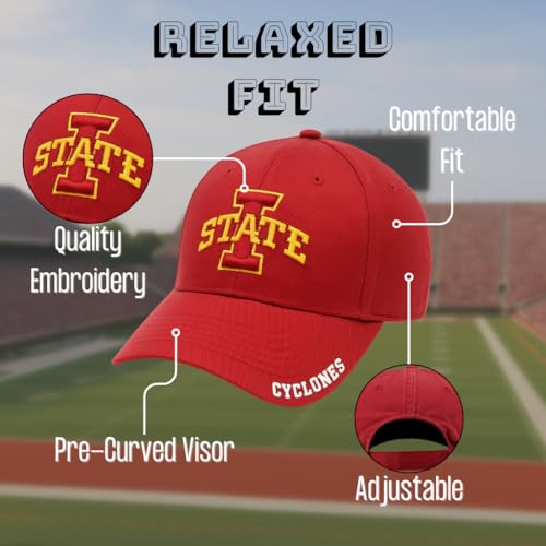 Gorra oficial Iowa State ajustable clásica roja miniatura 5
