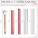 Nuanchu 5 Pcs Crystal Singing Bowl Mallet Set Includes Sheepskin Solid and Hollow Sound Sticks Singing Bowl Rubber Mallet with Wood Handle Clear Acrylic Striker for Playing (Pink)