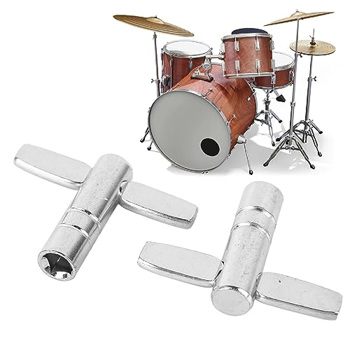 2 peças de chave de bateria, metal multifuncional, portátil, fácil de operar, afinador de teclas de