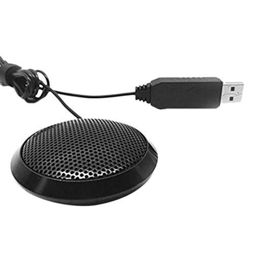 Microphone PC USB omnidirectionnel 360° noir haute sensibilité pour visioconférence - 5