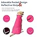 Petglad Dog Coat, Waterproof Dog Winter Jacket with Pocket, Reflective Adjustable Pet Snow Vest, Warm Cozy Fleece Sweater for Small Medium Extra Large Dogs - Pink, XS