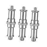 BRIGHTFUFU 3 Piezas Adaptador de Tornillo para Trípode Hierro Electrochapado Compatible con Soportes de Luz y Equipos Fotográficos Ligero y Compacto para Viajes y Vlogging