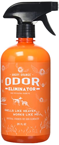 ANGRY ORANGE 24 oz Ready-to-Use Citrus Pet Odor Eliminator Pet Spray - Urine Remover and Carpet Deodorizer for Dogs and Cats