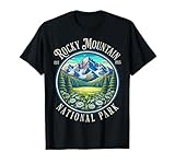 Retro Rocky Mountain National Park Hiking Camping Outdoor T-Shirt