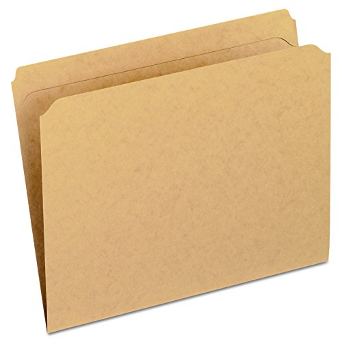 Pendaflex 2-Ply Dark Kraft File Folders, Straight Cut, Top Tab, Letter Size, BN, 100 per Box (RK152)