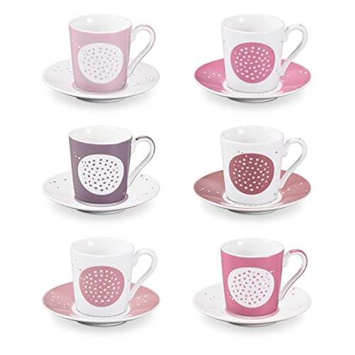 TescomamyCOFFEE Coffee Mug with Saucer, 6 Pieces, Sugar