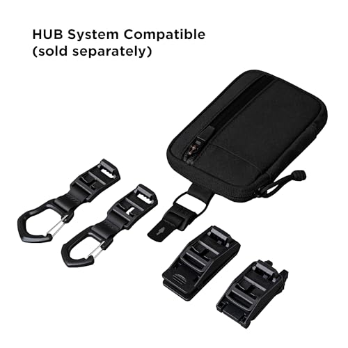 Image of ALPAKA HUB Pouch Pro EDC Tool Pouch Black Axogrid 300D | For Electronics, Cables with YKK Zipper, Daily Use and Travel，Weatherproof UV Resistant Fabric