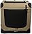 Amazon Basics Folding Soft Dog Crate with Front and Top Opening, 30-Inch, Medium, Beige