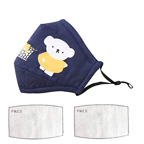 Fashion Cute Washable [1pcs] Breathable Dust Cover for Child Reusable contain with [2Pcs] Filter Replaceable (Blue)