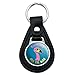 Black Leather Flamingo All The Way Funny Humor Keychain