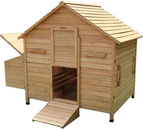 Hühnerstall Villa Geflügelstall Kaninchenstall, 50 -Zoll Deluxe hölzerne Hühnchen -Stallguss im Innen-/Outdoor…