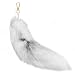 Beautiful Real Fox Tail (White),Costume,Keychain,Huge Key Ring, Cosplay(15.7"-17.7''), Fluffy Fur Toy - Handbag Accessories Chain Ring Hook Tassels