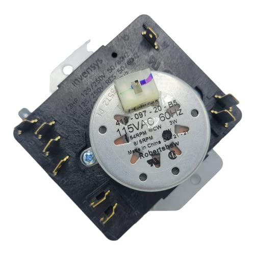 Krooli Dryer Timer 115VAC 60Hz 3W Replacement for Whirlpool W10186032, WPW10186032, 2116926, AH3500198, EA3500198, PS3500198