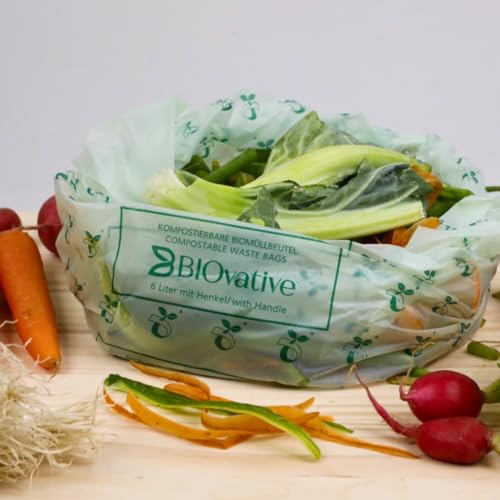 Sacchetti per rifiuti biodegradabili da 30L con