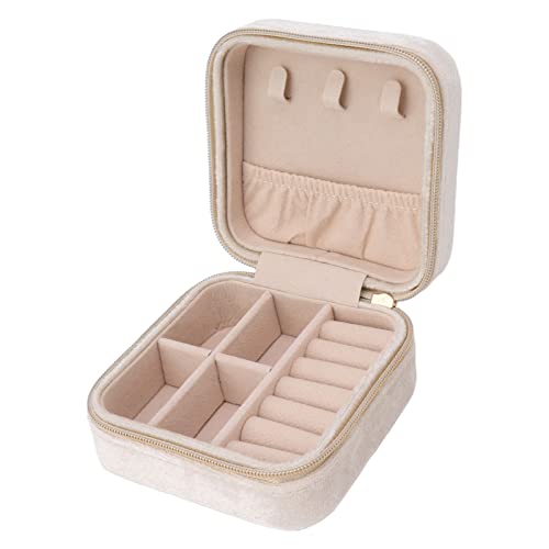 Caixa de Joias de Viagem de Veludo, 2 Camadas, Multifuncional, Portátil, Proteção Total, Caixa de Jo