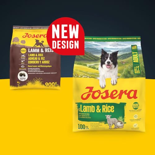 JOSERA Lamm & Reis (1 x 12,5 kg) | Adult | Premium Trockenfutter für ausgewachsene Hunde | Reis & Lamm als einzige tierische Proteinquelle | besonders gut verträglich | weizenfrei | 1er Pack