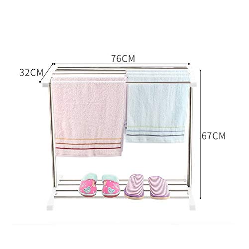 Preisvergleich Produktbild JiangYuenly&12 Praktischer Handtuchtrockner aus hochwertigem Edelstahl, hygienisch, zum Aufhängen von Handtüchern, Badetüchern, Autowaschtüchern, Hausschuhen (Farbe : Weiß)