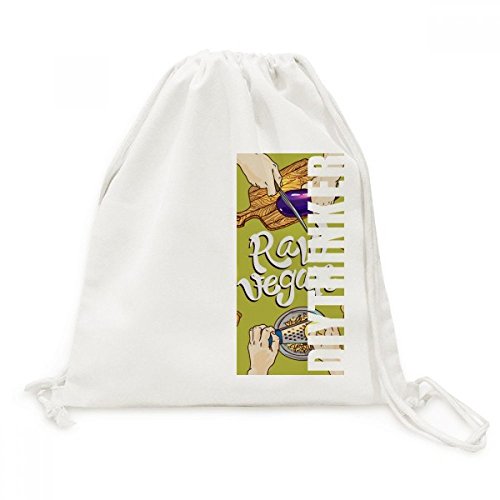 Bolsas de la compra de tomate de la patata tela con cordón de viaje vegan
