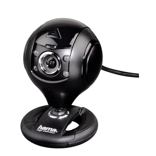 Hama HD Web-Cam mit Mikrofon (Streaming Kamera mit Abdeckung, Webkamera für Konferenzen und Meetings am PC, Laptop und Notebook) schwarz