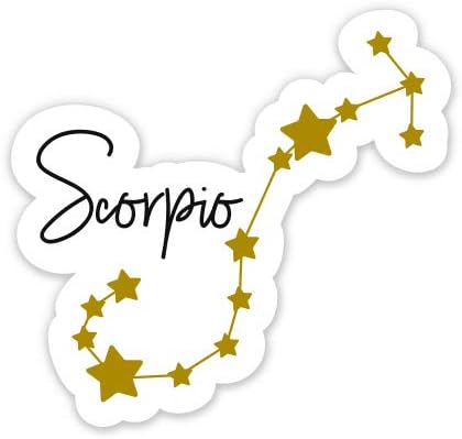 Squiddy Scorpio Sign Stars Constellation Zodiac Celestial - Vinyl Sticker - Large Size (12