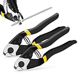 Eacker 2PCS Cable Cutter Wire Rope Heavy Duty Stainless Steel Aircraft Up to 3/16" for Deck Railing