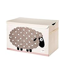 3-Sprouts-Kids-Toy-Chest-Baul-de-almacenamiento-para-habitacion-de-ninos-y-ninas-ovejas