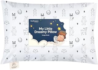 Toddler Pillow with Pillowcase - My Little Dreamy Pillow - Organic Cotton Toddler Pillows for Sleeping, Kids Pillow, Travel Pillows for Sleeping, Mini Pillow, Toddler Bed Pillows (Kea123)