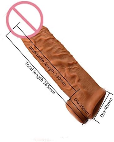 Men Soft Liquid Silicone Extend Sleeve Ring Reusable Delayed Extender Funny Funny,Flesh