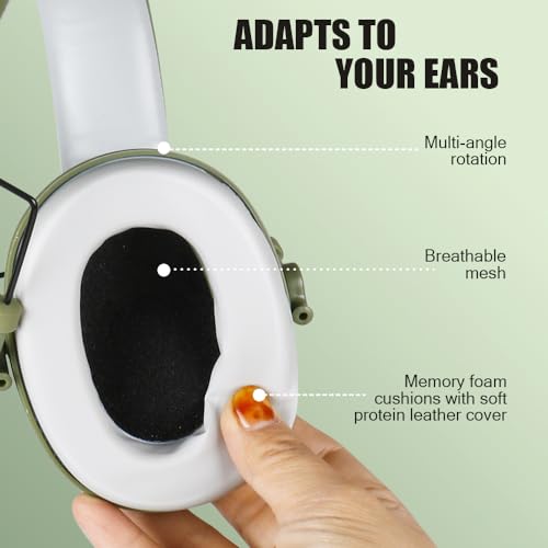 Kids-Noise-Canceling-Headphones-SNR-28dB-Safety-Noise-Reduction-Earmuffs-for-Autism-Sensory-Toddlers-Children-Flying-TravelConcertsFireworksShootingGreen