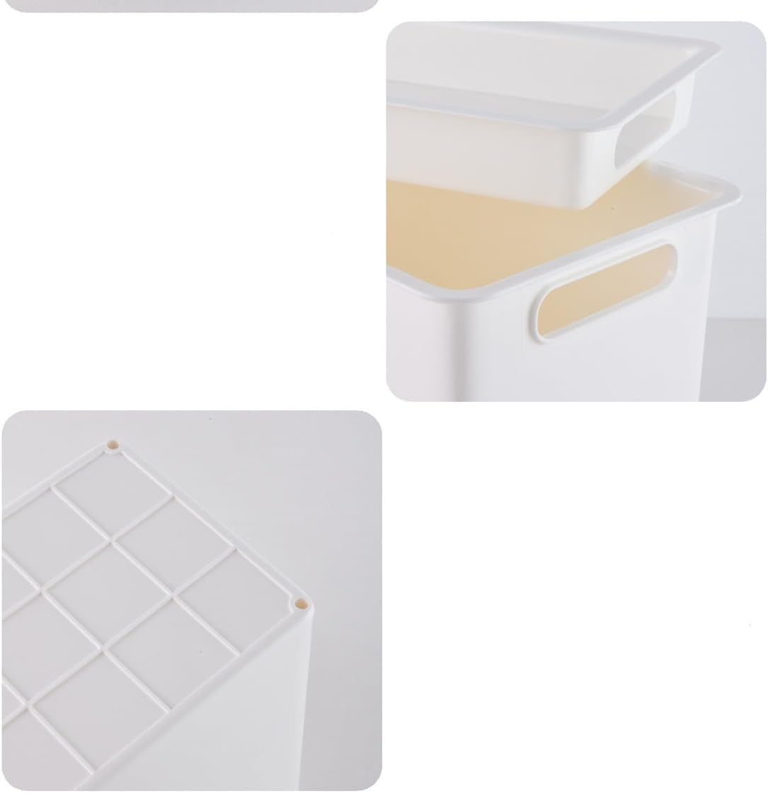 JSEIAJB Storage Box Drawer Lid Under Bed Sorting Box with Wheels Flat Type Under Bed Storage Box(36.4 * 19.5 * 29CM)